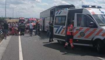 Călărași: 16 persoane au fost transportate la spital în urma accidentului din Drajna