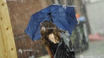 ANM: Cod galben de vreme instabilă în zone din 12 județe și în București, luni