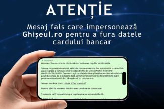 DNSC avertizează asupra unui nou mesaj fals, care impersonează Ghișeul.ro și este trimis prin SMS