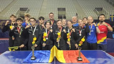Tenis de masă: Echipele Under-19 ale României, medaliate cu argint la Campionatele Europene de juniori