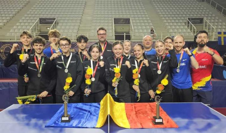 Tenis de masă: Echipele Under-19 ale României, medaliate cu argint la Campionatele Europene de juniori