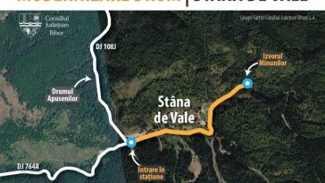Bihor: Se modernizează drumul din stațiunea Stâna de Vale, până la Izvorul Minunilor