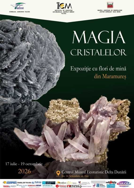 Maramureș: Expoziția ”Magia Cristalelor” cu flori de mină din județ – timp de trei luni în municipiul Tulcea