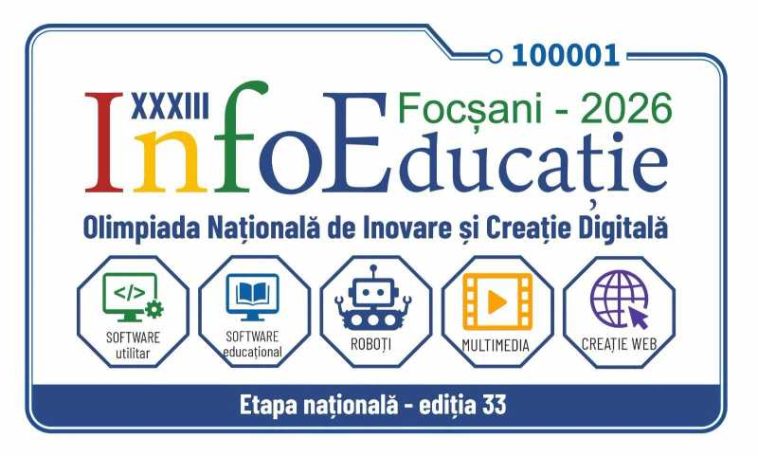 Vrancea: Peste 200 de elevi vor concura la cinci secțiuni în cadrul Olimpiadei InfoEducație 2026, la Focșani