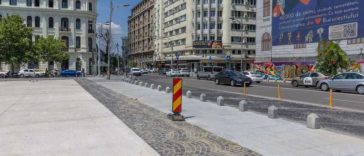Lucrări de înlocuire a pavajului pe esplanada de la Piața Universității; PMB analizează varianta plantării de copaci