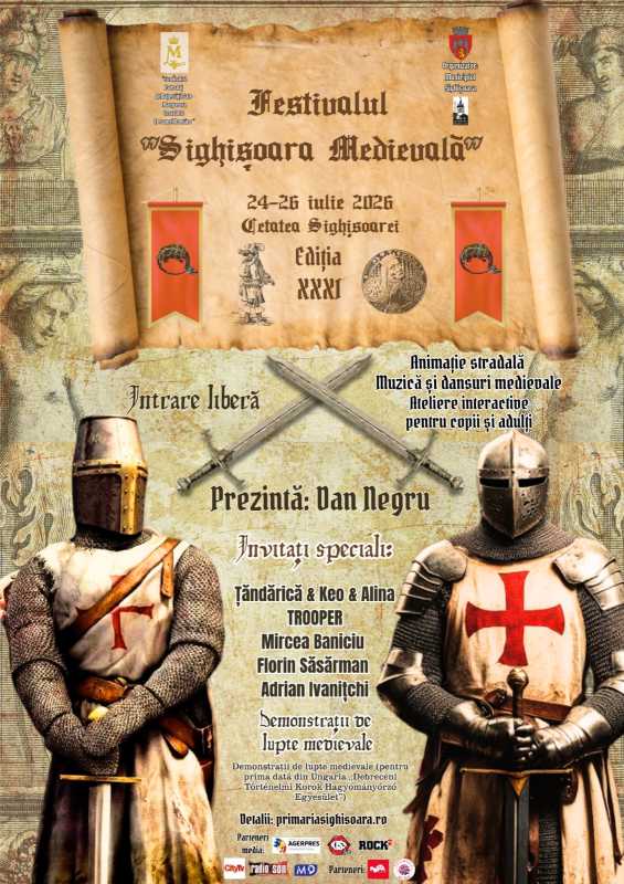 (P)Sighișoara dă startul celei de-a XXXI-a ediții a celui mai vechi și autentic festival medieval din România