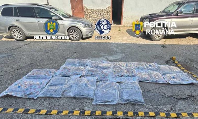 Satu Mare: Bărbat prins în flagrant când introducea în țară 38 de kilograme de canabis