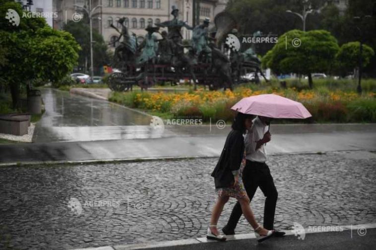 Meteo București: Ploi de scurtă durată, descărcări electrice și ușoare intensificări ale vântului