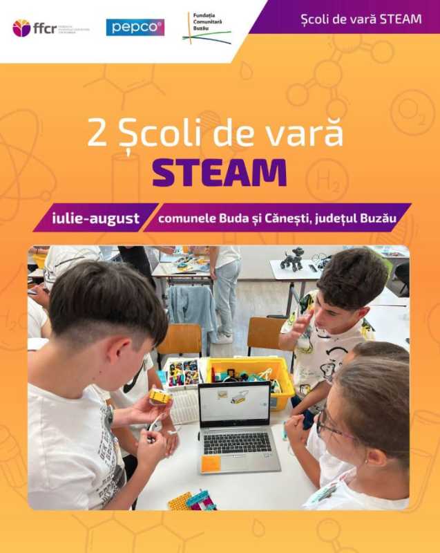 Buzău: Zeci de copii din două comunități rurale învață robotică și programare în cadrul școlilor de vară