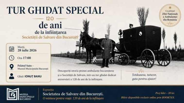 Tur ghidat în expoziția ‘Societatea de Salvare din București’ de la Palatul Suțu – marți, de la ora 17:00