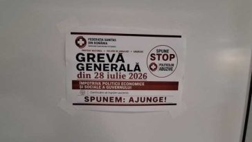 Arad: Greva din spitale, doar cu 100 de sindicaliști pe zi, din cauza deficitului de personal
