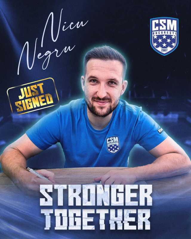 Handbal masculin: Internaționalul Nicușor Negru a semnat cu CSM București