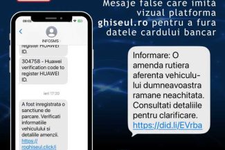 DNSC: Continuă campania frauduloasă prin SMS în care infractorii se folosesc de identitatea Ghiseul.ro