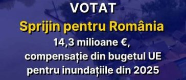 Europarlamentarul PNL Siegfried Mureşan: Sprijin Pentru România – 14,3 milioane de euro, compensaţie de la bugetul Uniunii Europene pentru pagubele cauzate de inundaţiile din 2025