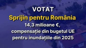 Europarlamentarul PNL Siegfried Mureşan: Sprijin Pentru România – 14,3 milioane de euro, compensaţie de la bugetul Uniunii Europene pentru pagubele cauzate de inundaţiile din 2025