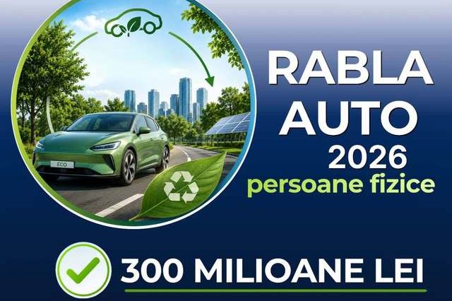 AFM: Demarează sesiunea de înscriere a persoanelor fizice în cadrul Programului Rabla Auto 2026 / Suma alocată este de 300 de milioane de lei