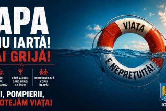 Nou avertisment al Inspectoratului General pentru Situaţii de Urgenţă: Apa nu iartă! Curentul, adâncimea apei, diferenţele de temperatură sau obstacolele ascunse pot pune în pericol chiar şi persoanele care ştiu să înoate