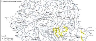 Risc de inundaţii pe râuri din şase judeţe, până marţi dimineaţă
