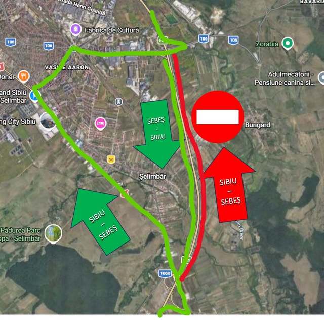 Restricţii de circulaţie pe A1, în judeţul Sibiu, în noaptea de luni spre marţi