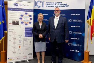 Adrian-Victor Vevera, directorul general al ICI București, în întrevedere cu E.S. Katalin Kissné Hlatki, ambasador al Ungariei în România, pentru discuții de cooperare în inteligență artificială