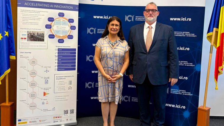 Adrian-Victor Vevera în întâlnire cu ambasadorul Republicii Peru Gloria del Carmen Olivares Portocarrero de Garro la ICI București