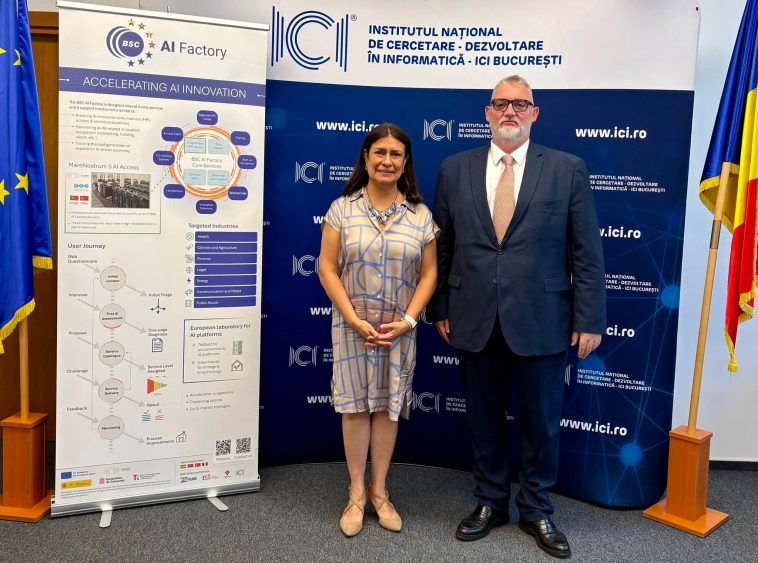 Adrian-Victor Vevera în întâlnire cu ambasadorul Republicii Peru Gloria del Carmen Olivares Portocarrero de Garro la ICI București