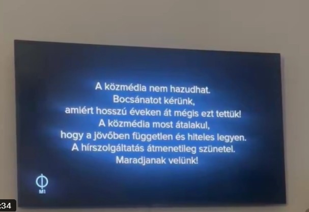Televiziunea de stat maghiară suspendă difuzarea ştirilor. Postul public trebuie să facă o reorganizare după anii de guvernare ai lui Orban: „Ne cerem scuze că am minţit timp de mai mulţi ani”