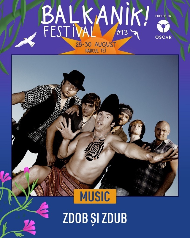 Balkanik Festival – Ladaniva, Zdob şi Zdub, Baba Zula, Taraf de Caliu, Romica Puceanu Reimagined vor cânta în Parcul Tei din Bucureşti