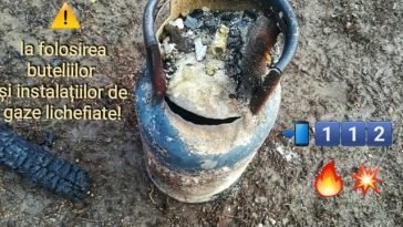 Botoşani : Un nonagenar a ajuns la spital cu arsuri, după ce a încercat să verifice etanşeitatea unei butelii cu flacăra unui chibrit/ Incendiul provocat de aprinderea gazelor acumulate a distrus întreaga bucătărie de vară – FOTO