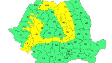 Meteorologii anunţă, pentru miercuri, cod galben de instabilitate atmosferică în cea mai mare parte a zonei montane / Vremea în Bucureşti