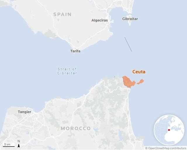 Câte persoane au intrat în Ceuta? Estimarea spaniolă că sunt peste 49.000 de persoane a fost ştearsă de pe site-ul Departamentului pentru Securitate Naţională