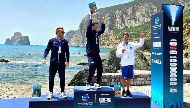 High diving: Constantin Popovici, locul trei în etapa de Cupă Mondială de la Porto Flavia