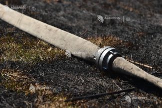 Dolj: Incendiu de amploare la Maglavit; au ars 20 ha vegetație uscată și gunoaie din curți