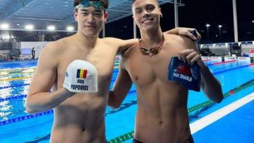 David Popovici, cantonament comun cu Pan Zhanle: Îi place Bucureştiul. I-am dus să mânânce burgerul meu preferat, îngheţata mea preferată