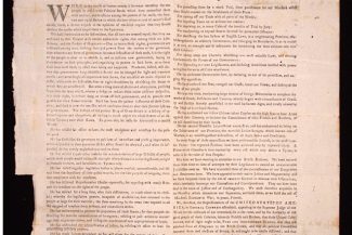 Un exemplar rar al Declaraţiei de Independenţă a SUA, descoperit de Arhivele Naţionale ale Regatului Unit printre documentele unei nave americane capturate
