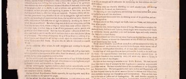 Un exemplar rar al Declaraţiei de Independenţă a SUA, descoperit de Arhivele Naţionale ale Regatului Unit printre documentele unei nave americane capturate