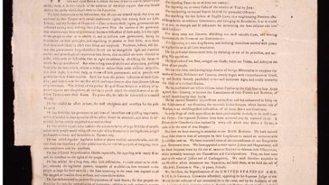 Un exemplar rar al Declaraţiei de Independenţă a SUA, descoperit de Arhivele Naţionale ale Regatului Unit printre documentele unei nave americane capturate