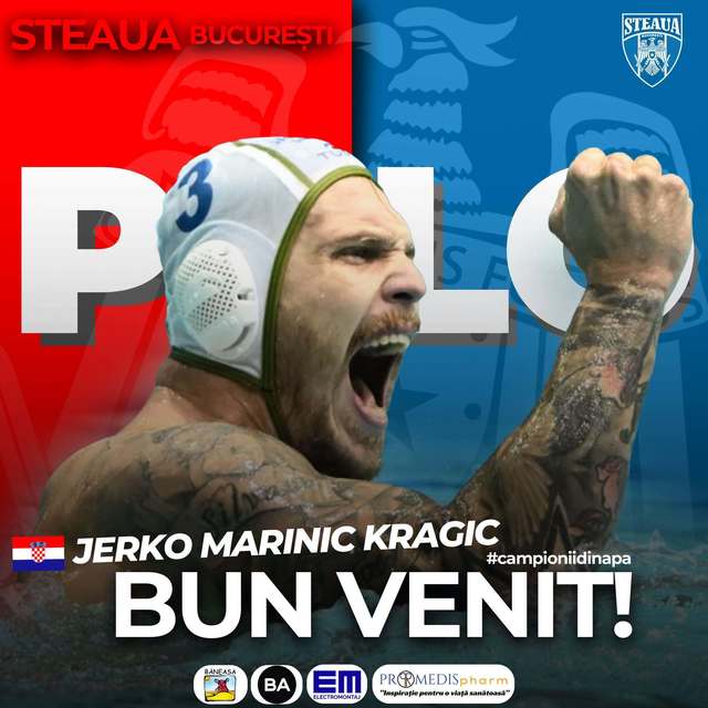 Polo: Croatul Kragic, campion european, mondial şi vicecampion olimpic, revine în lotul campioanei Steaua Bucureşti