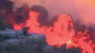 Pompierii luptă cu incendiile de vegetaţie, în sudul Franţei, după valul de căldură din Europa