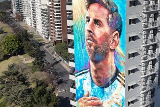 Argentina: O pictură murală cu Lionel Messi, restaurată la Rosario – VIDEO