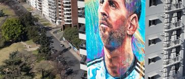Argentina: O pictură murală cu Lionel Messi, restaurată la Rosario – VIDEO