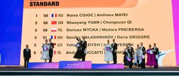 Dans sportiv: Rareş Cojoc şi Andreea Matei, din nou campioni mondiali la WDSF Adult Standard – FOTO, VIDEO