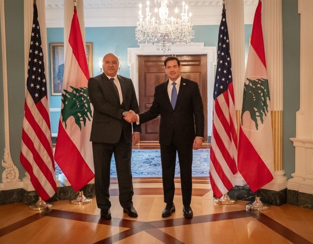 Marco Rubio salută Libanul pentru ”demersul său către pace” în urma unei întâlniri, la Washington, cu preşedintele libanez Joseph Aoun