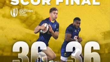 Rugby: România a terminat la egalitate, scor 36-36, cu Uruguay, în al doilea meci din World Rugby Nations Cup