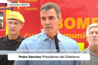 Prioritatea este ”salvarea vieţilor”, anunţă premierul spaniol Pedro Sanchez la Cenicientos, în zona incendiilor, la vest de Madrid, după ce două incendii au fuzionat într-un sinistru uriaş şi ameninţă să se unească cu al treilea în apropiere de Avila. în