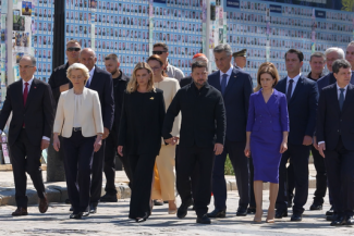 Nicuşor Dan: Reafirm astăzi, la Kiev, sprijinul ferm al ţării noastre pentru frontierele recunoscute pe plan internaţional ale Ucrainei şi pentru integritatea sa teritorială, precum şi angajamentul nostru pentru stabilitate pe termen lung