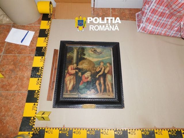 Poliţia Română anunţă că zece picturi de peste 90.000 de euro, furate din Italia, au fost recuperate în Constanţa şi predate autorităţilor italiene/ Patru români, cercetaţi pentru furt calificat şi import ilegal de bunuri culturale pe teritoriul României