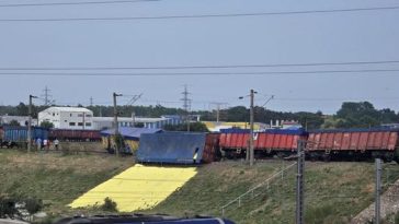 Constanţa: Patru vagoane ale unui tren au deraiat şi unul s-a răsturnat