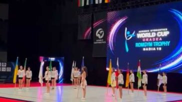 Gimnastică aerobică: România a ocupat primele două locuri la trio în calificările Cupei Mondiale de la Oradea