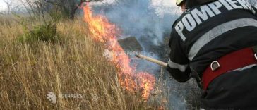 Caraș-Severin: Pompierii se luptă pe două fronturi cu incendiul de vegetație din Berzasca și Sichevița